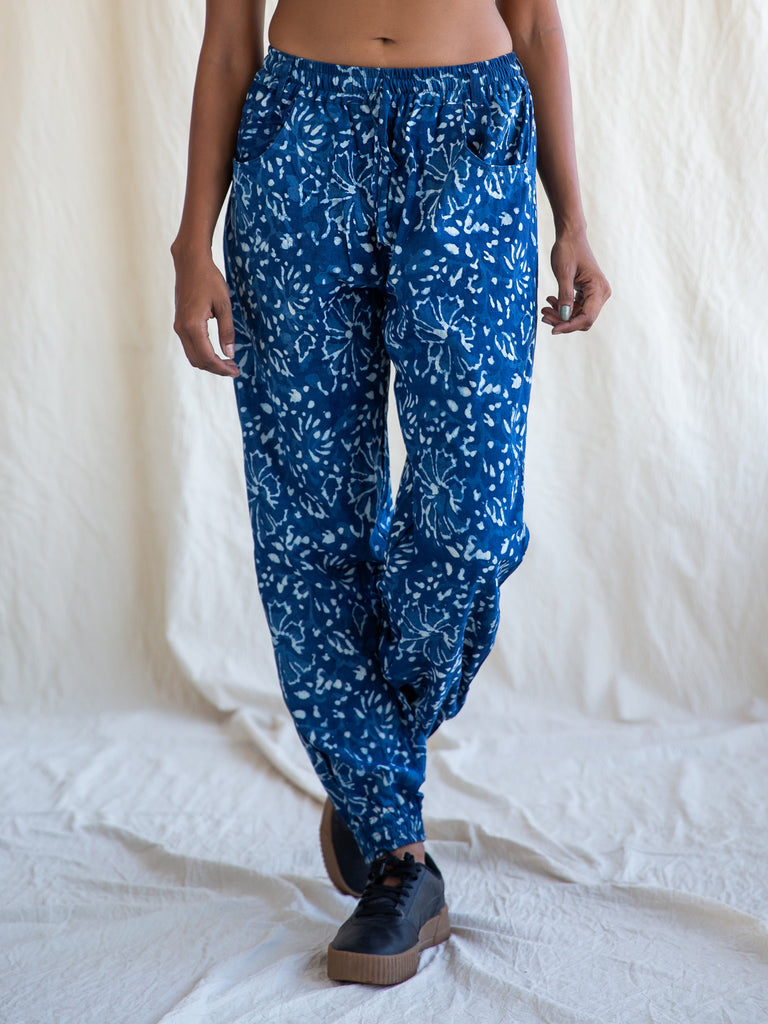 block print cotton joggers and pants made in India
